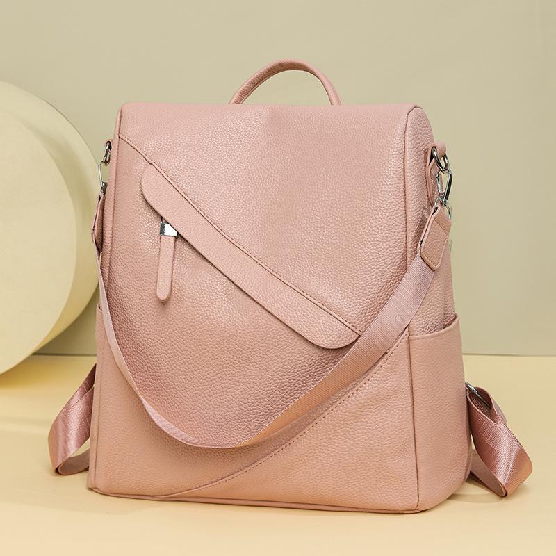 Rucsac Femei Nou Cusături Modă Navetă Timp Liber Diagonală Versatil Capacitate Mare Antifurt Rucsac de Călătorie