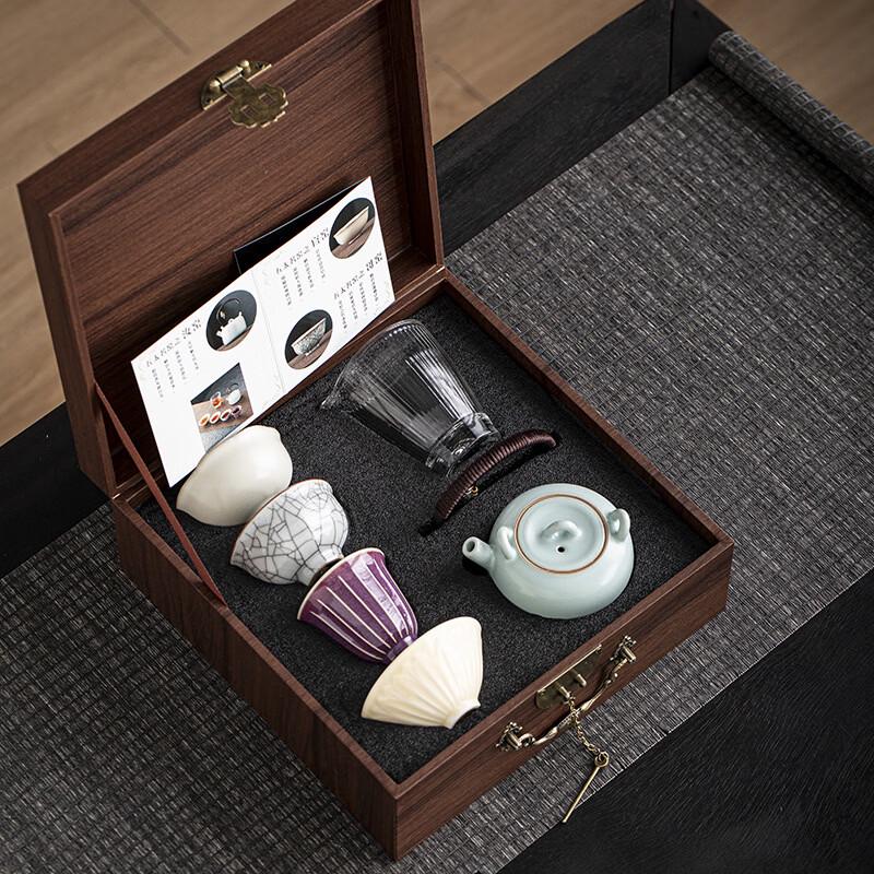 Meijin Forbidden City Five Famous Kilns Ceramic Tea Set