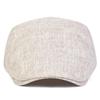 Summer Solid-colored Linen Breathable Beret Cap Unisex Outdoor Casual Hat Lightweight Newsboy Hats Travel Caps Spring Autumn Travel