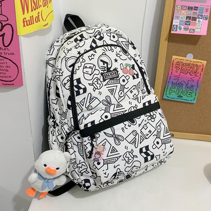 School Bag Girl Cute High School Junior High School Students Large Capacity Versatile Backpack Primary School Students Simple Small Fresh Backpack