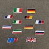 Car Steering Wheel Flag Stickers - Germany, France, Italy, Russia, Uk - Aluminum Emblem Body Decoration