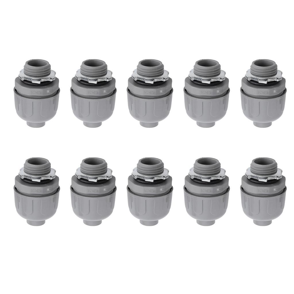 10 st Vattentäta Rörkopplingar 1 Tum NPT Nylon 6 Elektrisk Rörkoppling för Hem