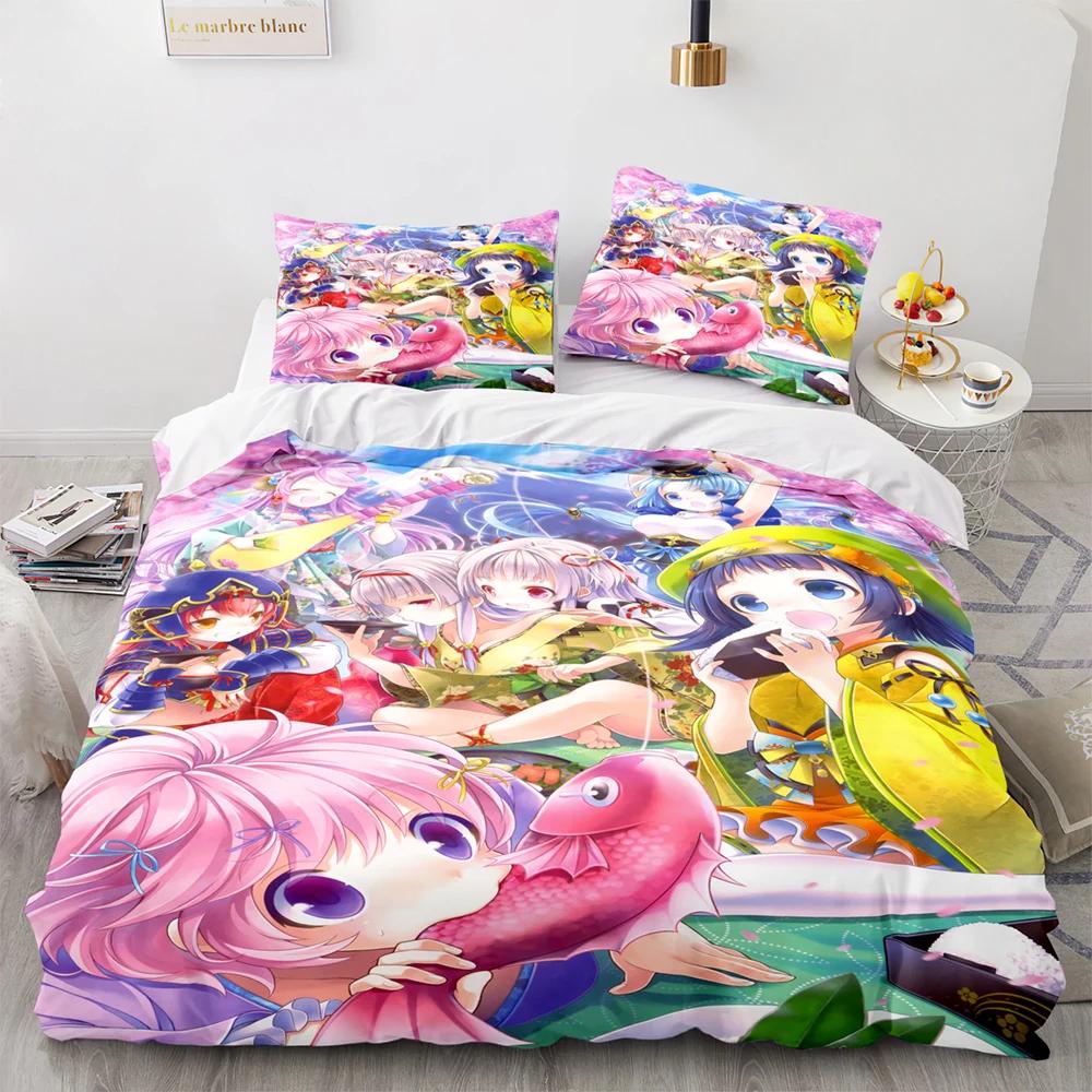 Anime Kawaii Sexy Girl Bedding SetDuvet Cover Comforter Bed Set Quilt Cover PillowcaseKing Queen Twin Size Boys Girls Adults