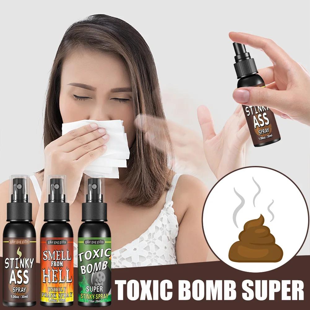 1/2/3PCS Fart Gag Spray Can Stink Bomb Ass-Smelly Stinky Gas Gag Prank Novelties Toys Halloween Party Supplies for Kids Adults