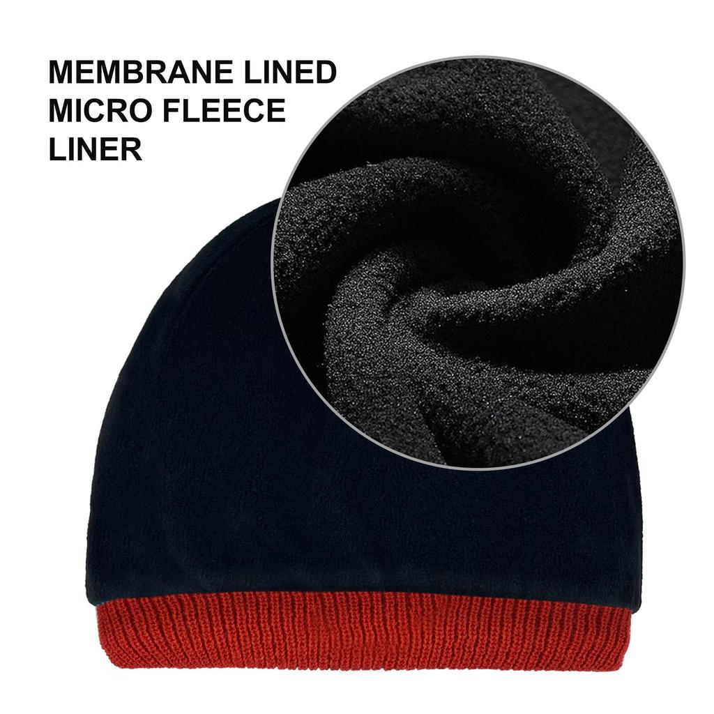 Dexshell Waterproof and Windproof Wool Blend Beanie DH322 One Size Fits All Hat, Unisex, RED,