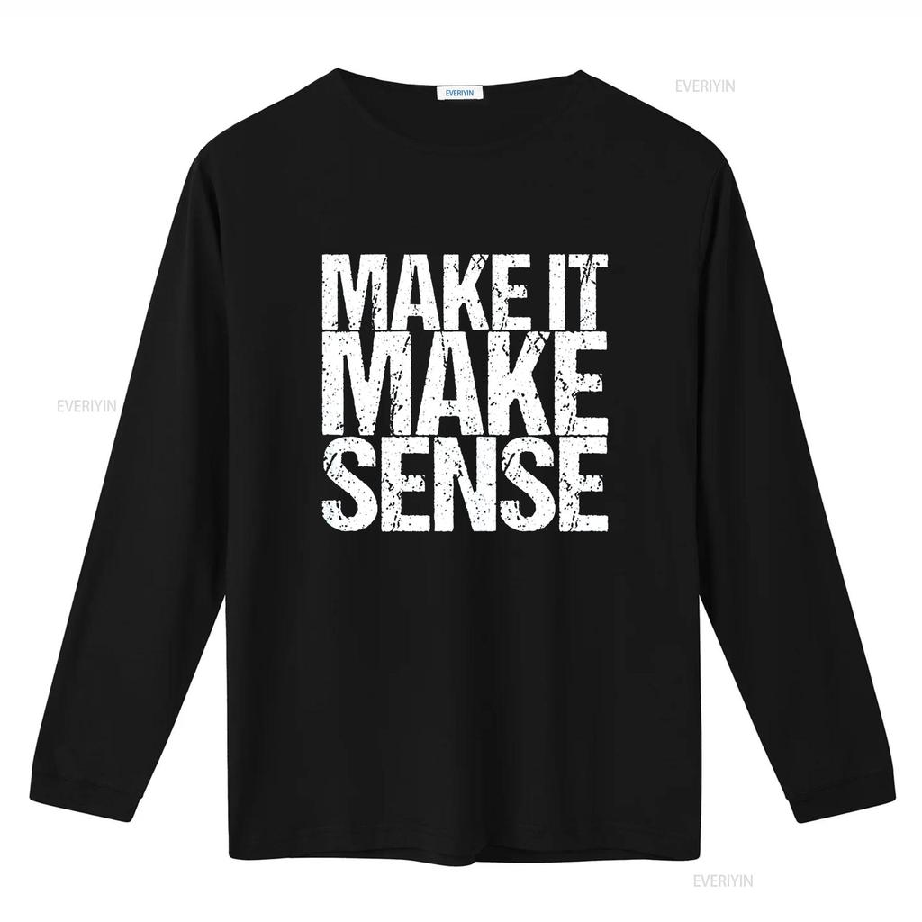 Make It Sense T Shirt Vintage Washed Breathable Top For Everyday Wear Homme Comfortable Soft Versatile Graphic Stylish
