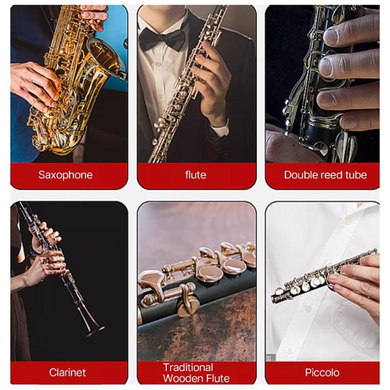 100pcs Flute Saxophone Clarinet Button Absorbent Paper Clean Care Sheet Paper