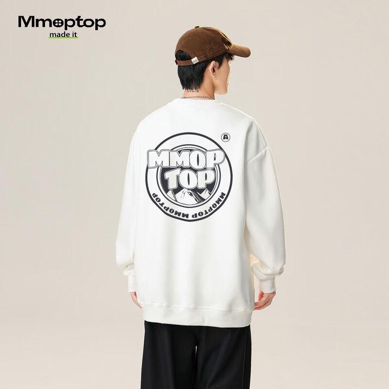 MMOPTOP Men's Trendy Printed Crewneck Pullover Sweatshirt