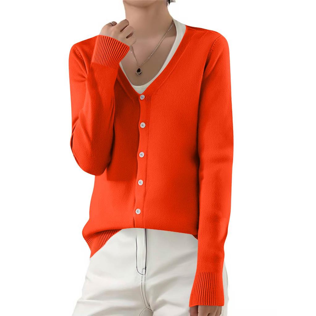 Women's Fashionable Casual Solid Color Long Sleeve Top