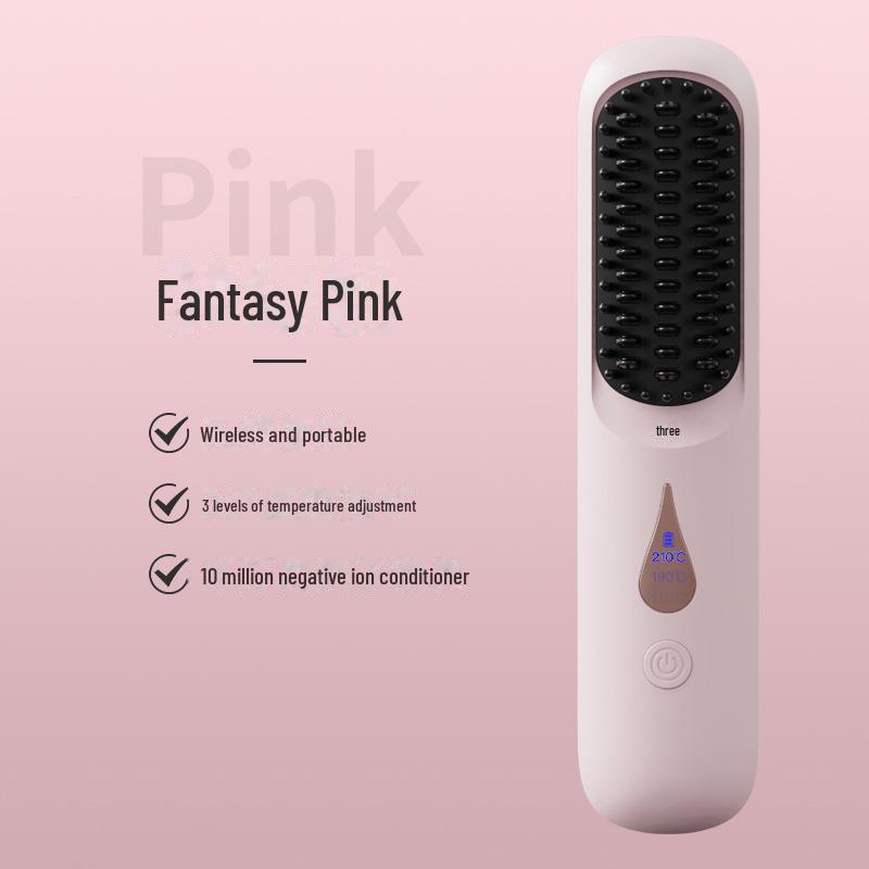 Bezprzewodowy grzebień do włosów o podwójnym zastosowaniu: Przenośna prostownica i lokówka do stylizacji bez uszkodzeń
