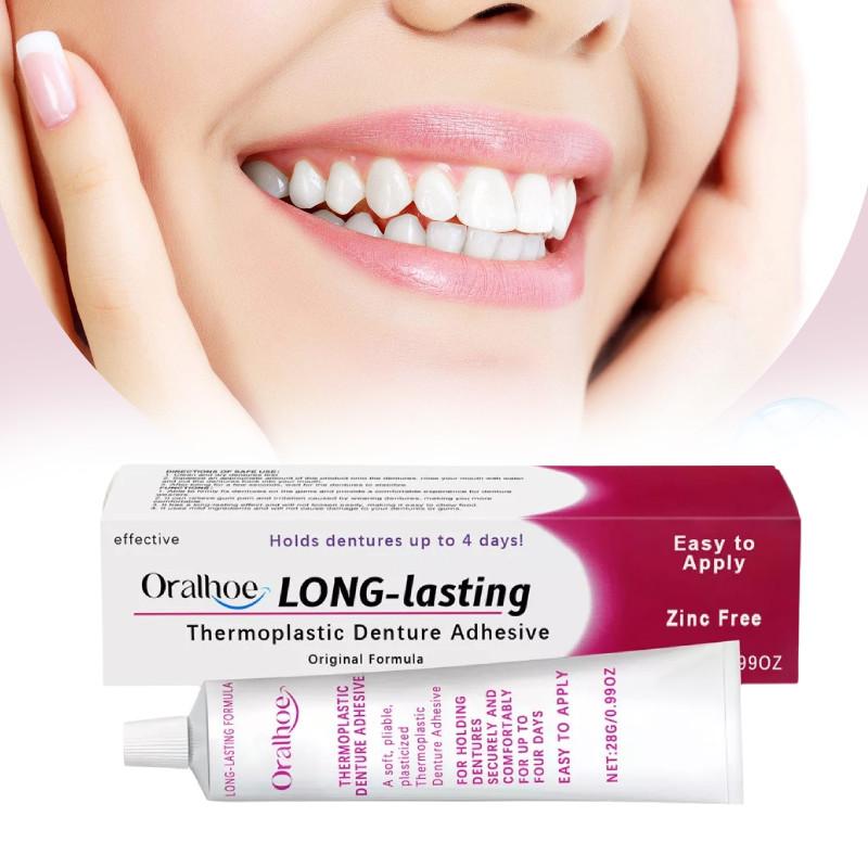 Adeziv pentru proteză Oralhoe Pentru confort sporit și fixare sigură pentru dinți artificiali