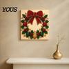 Bomboniere Uniche Kit Pittura Perle Finte di Natale, Capanna Innevata di Babbo Natale Pittura DIY Esposizione Artistica da Parete Set Artigianale con Perline 3D per Adulti,