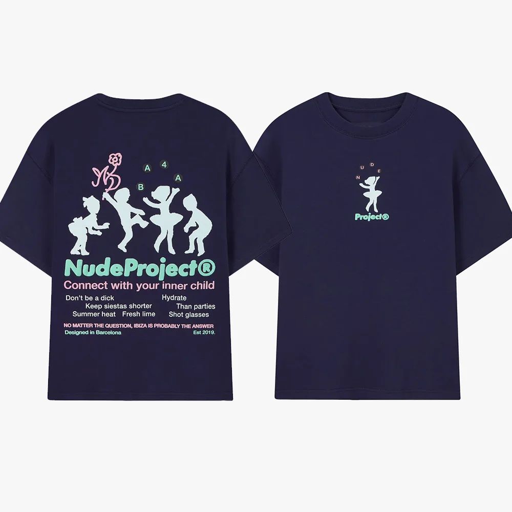 Neuer Heißer Verkauf Trendiges Bedrucktes Nude Project Herren Damen Urlaubs Designer T-Shirt Marken Street Baumwolle Oversized Kurze Ärmel Oberteil