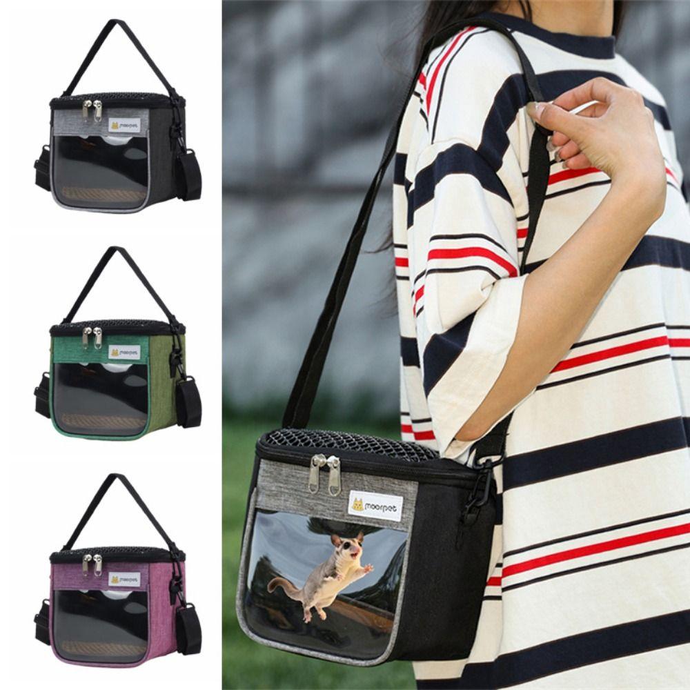 Handheld Hamster Travel Carrier Portable Chinchilla Outdoor Cage Pet Backpack Small Animal