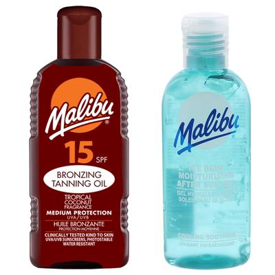 Malibu Sonnenschutzöl LSF15 200ml + After Sun Gel 100ml
