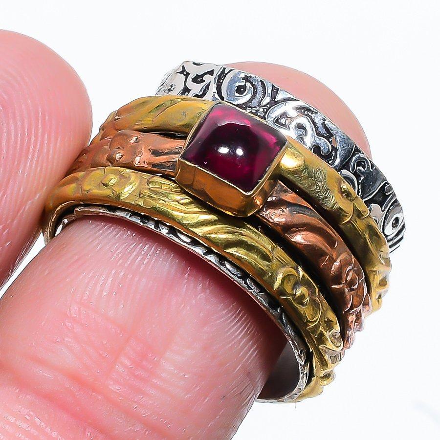 

Кольцо Natural Meditation Spinner из стерлингового серебра 925 пробы, размер 8,5 F7I04