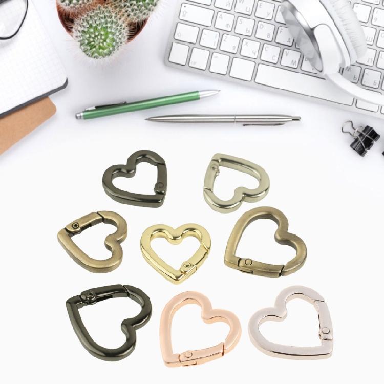 Karabiner Herzclip Verschluss Federkarabiner Schlüsselanhänger Schlüssel Organizer Clips