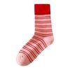 Striped Socks for Women, Mid-calf Socks, Trendy Pure Cotton Spring and Autumn Style, Retro Striped Student Summer Boneless Long Socks