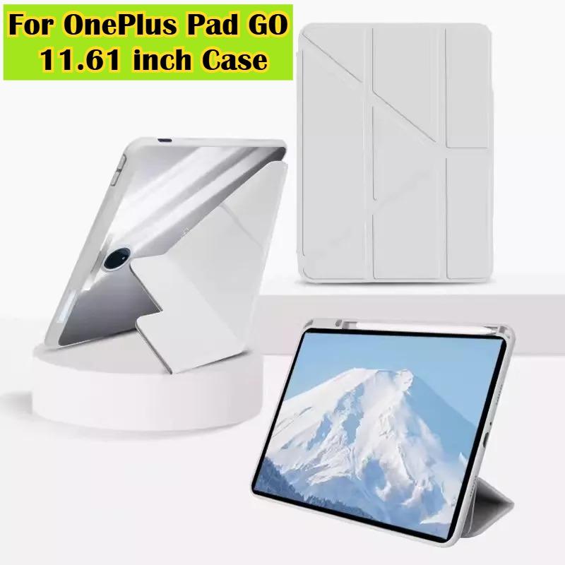 Case for OPPO Pad 2 4 Pro 13.2'' Neo OnePlus Pad 2 12.1 Pro 12.1 Pad 11.61 GO 11.35 Acrylic Shockproof Buckle Tower Cover