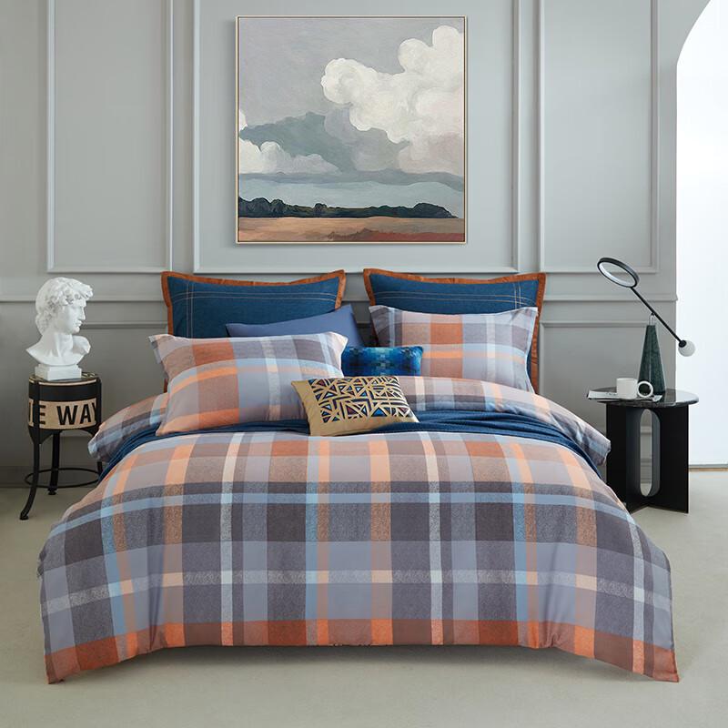 Mengjie British Impression Combed Cotton 4-Piece Bedding Set