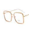 Women's Glasses Anti-Blue Light Fashion Personality Retro Large Square Frame Plain Glasses Student Commuter Face-Looking Small Glasses
