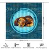 Adorable Dachshund Shower Curtain Blue Background With Red Furry Dog Design For Bathroom Decor Includes Hooks Custom Size Availa