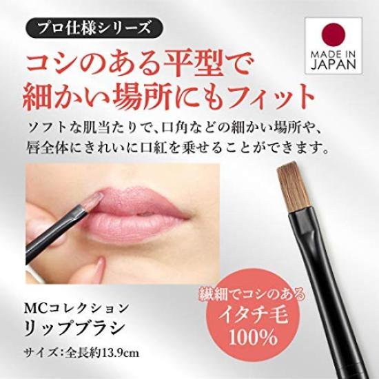 MC Collection Lip Beakers Makeup Brush Lip Weasel Made in Brush, (Professional Brush, 100% Hair, Japan)