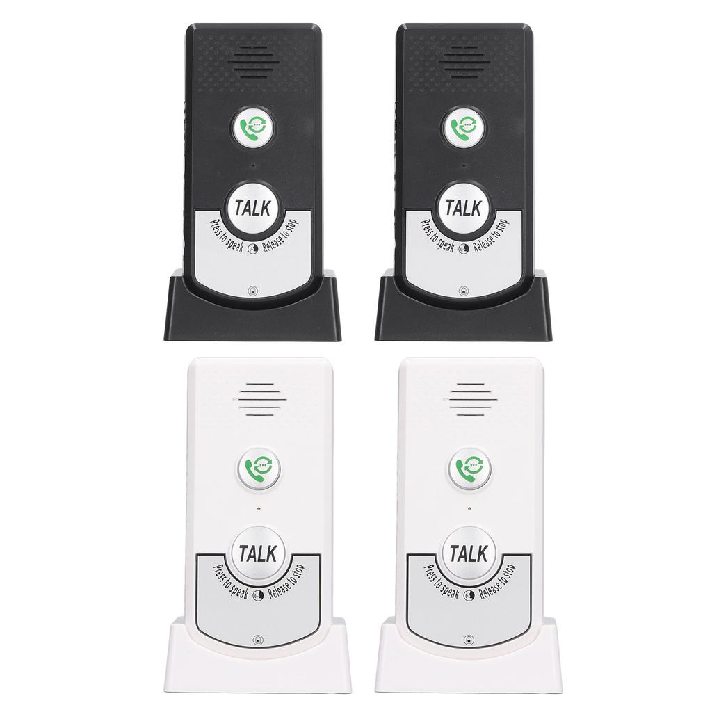 2 Way Voice Doorbell Portable Wireless Voice Intercom 2 Channels Good Endurance ABS Elderly Friendly for Hospital for Patient