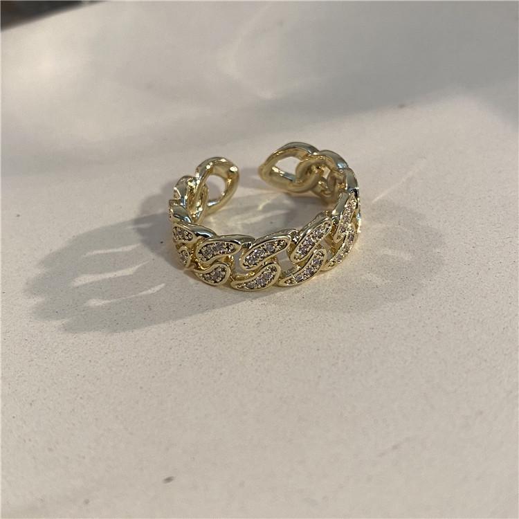 Korean Flower Design High-End Gold-Plated Ring