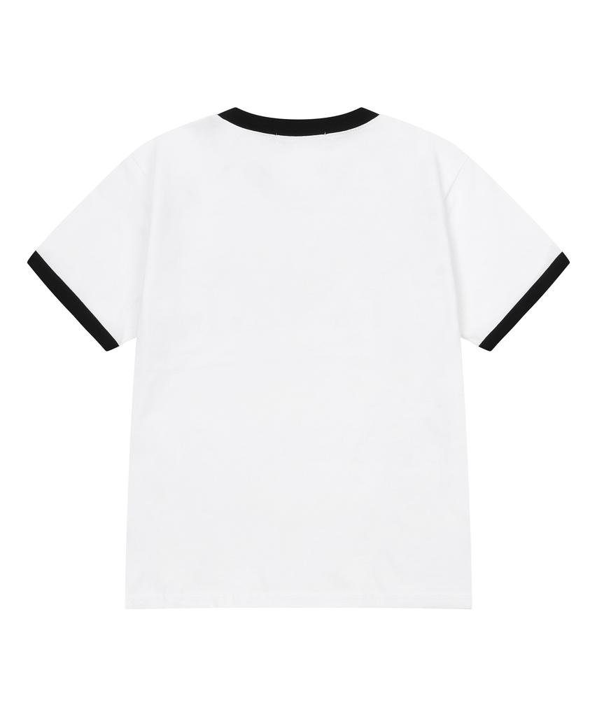 MUCENT Rovio Cross Crack Logo Ringer Short Sleeve Tee