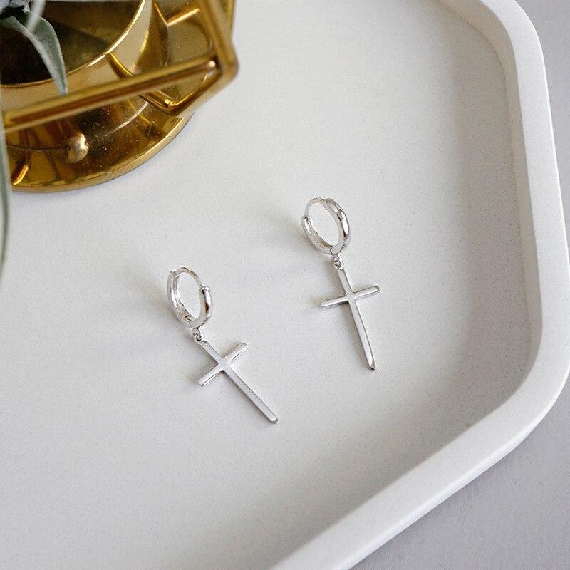 Reeti  Tone Earrings Cross For Women Stud Earrings Giveaway Present Earings Fashionable Fashionable JewelryFashion Stud