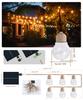 Solar Outdoor String Lights, 9.5m 20bulbs Rope Hemp Solar Patio Lights, Waterproof Warm White Solar Powered String Lights With 8