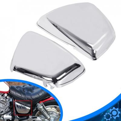 Left Right Chrome Battery Side Cover For Yamaha Virago 1100 XV1100 XV750 XV700