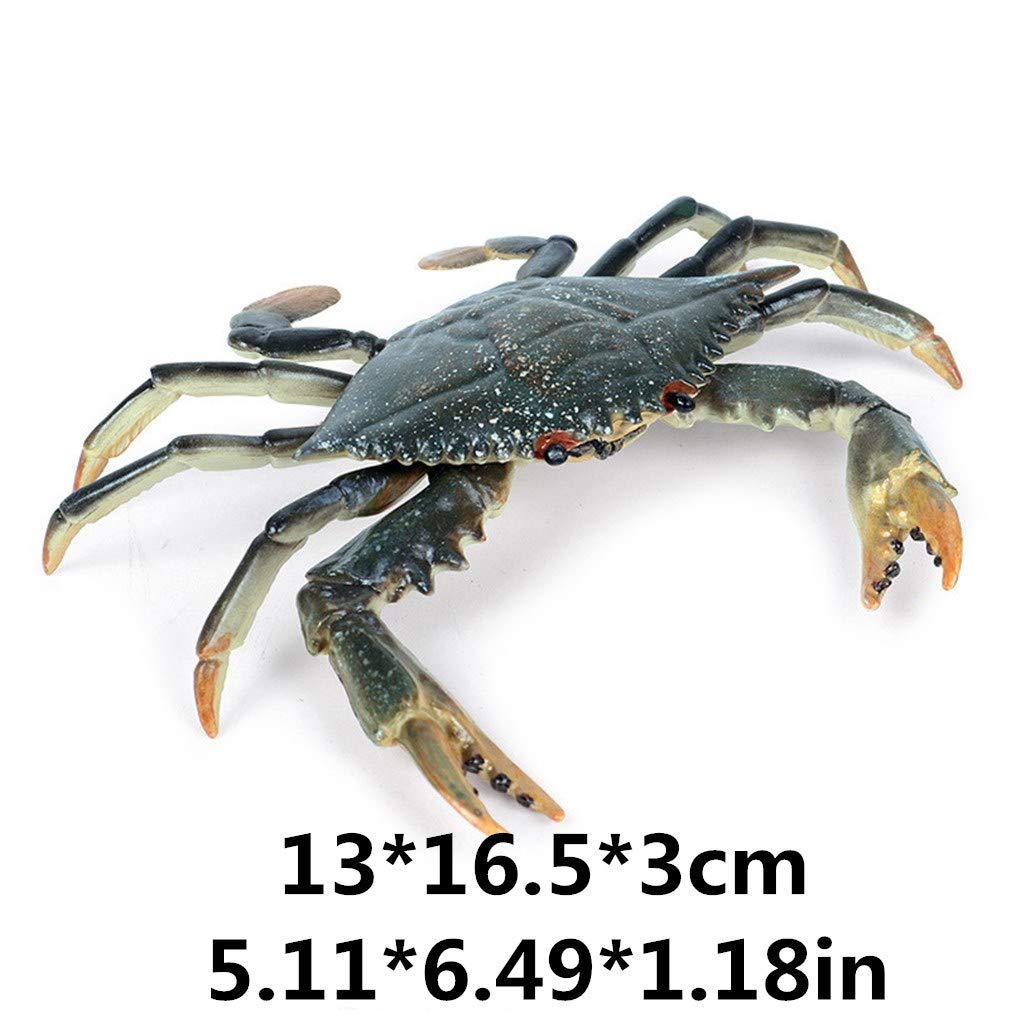 Plastic Crab Lifelike Marine Animal Imitation Crab Tabletop Gift Model, Figurine, Decoration, Ornament, (Black)