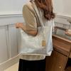 Bolso de Mano Grande de PU con Patrón de Cocodrilo de un Solo Hombro - Tote de Moda para Mujeres Europeas y Americanas