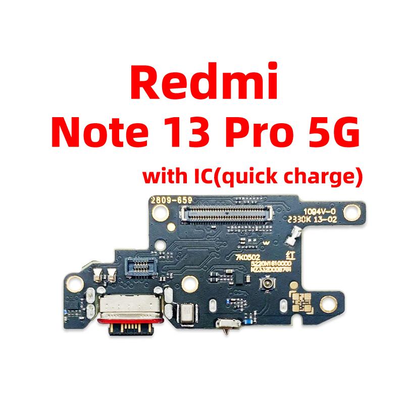For xiaomi redmi note 13 Pro 4G 5G Dock Connector USB Charger Charging Port Flex Cable Board Replacement