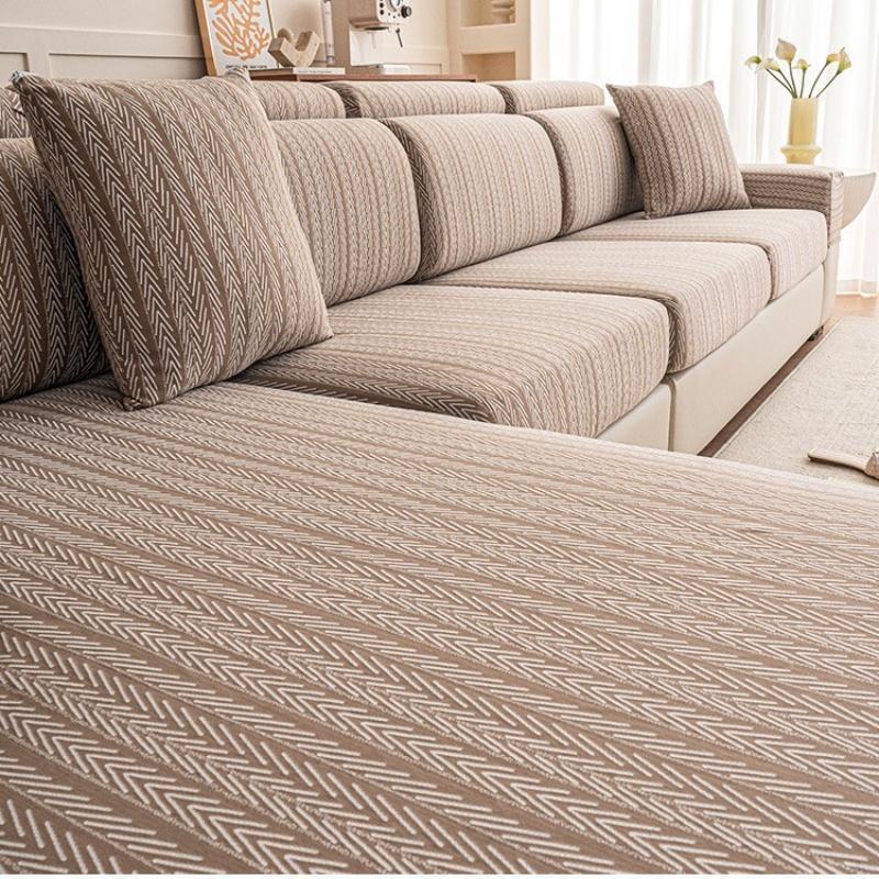 Summer Cool Ice Silk Sofa Cover Stretchable Couch Cushion Slipcover All-Inclusive Universal Sofa Protector Non-Slip Settee Pad