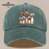 pc Cheerful Cartoon Dog Family Design Printed Casual Baseball Cap Lightweight Comfortable And Breathable Adjustable Size fo