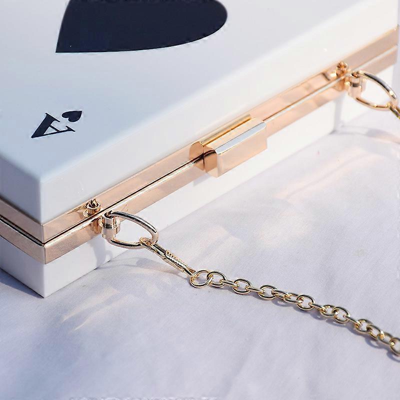 Pochette da sera per donna a forma di mazzo di carte Borsa a scrigno