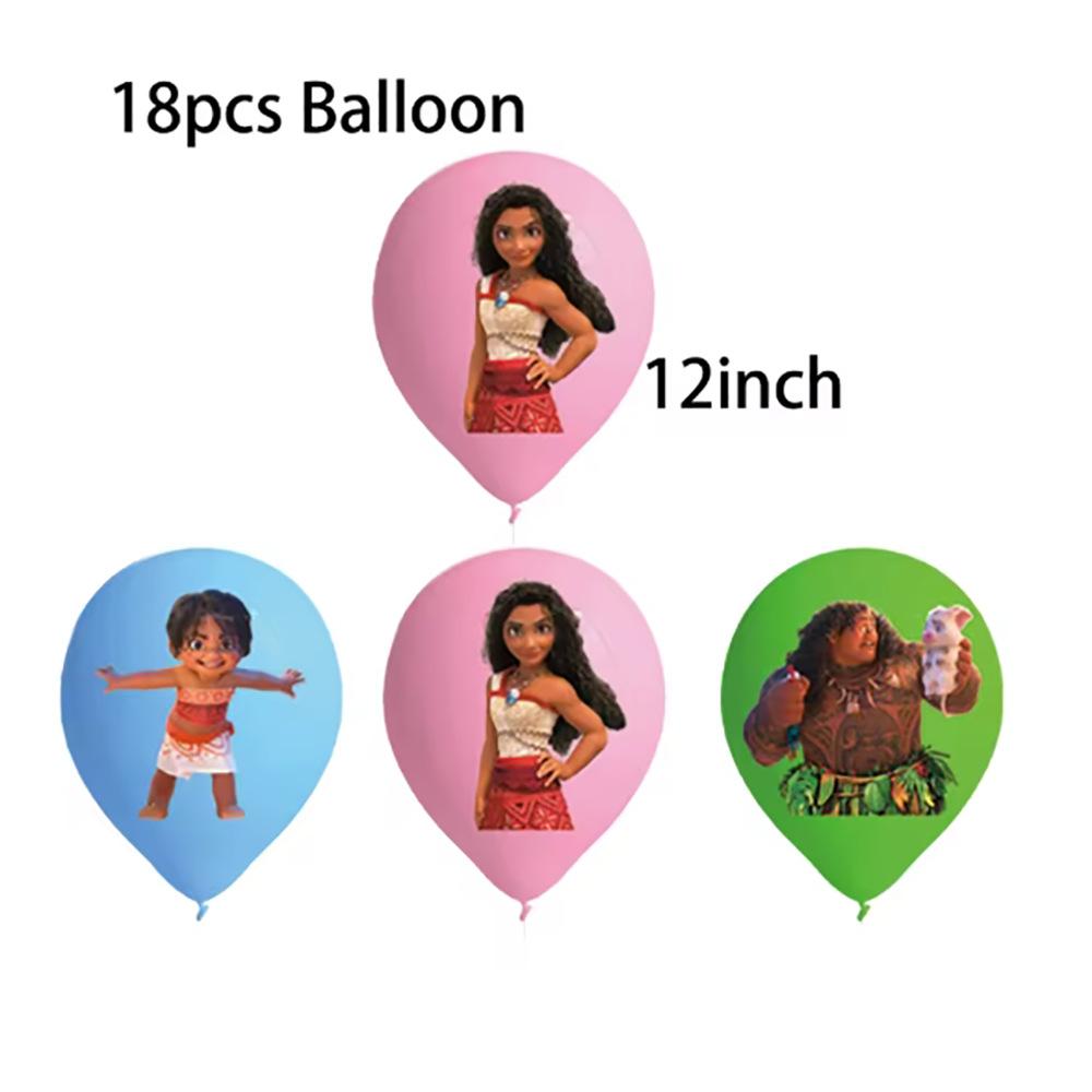 Yellow Moana Birthday Party Supplies Disposable Cutlery Paper Plates Paper Cups Tissue Girls Birthday Pie