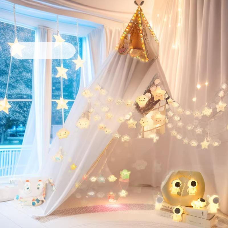 Colorful LED Star & Rainbow Cloud Decorative Tent Hanging Lights