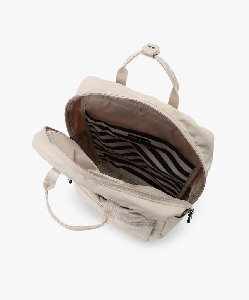 Kids Logo Backpack AC12 E BAG Free Beige [agnes b.]