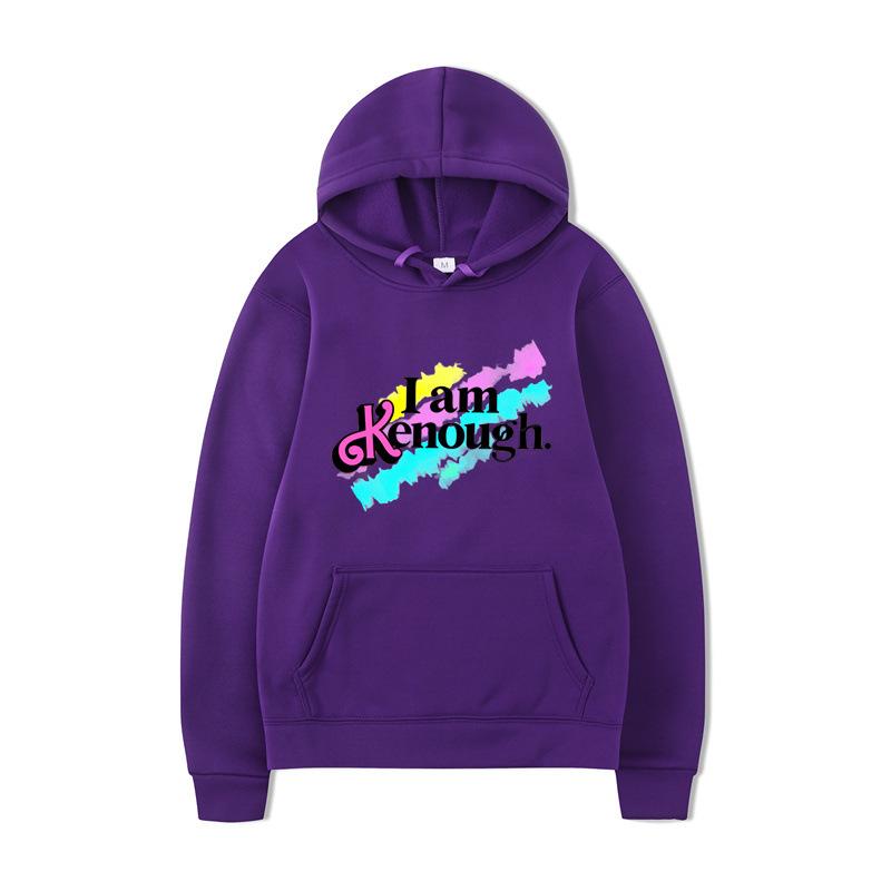 I Am Kenough Hoodies Print Fashion Sweatshirt Hip Hop Casual Unisex Autumn Winter Oversize Fleece Streetwear Tops