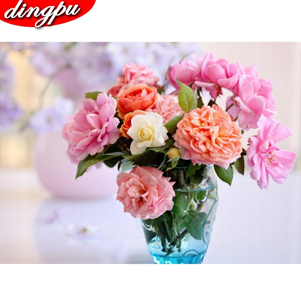 5D DIY diamant schilderij volledige ronde klaproos bloem kit diamant borduurwerk mozaïek decoraties thuis