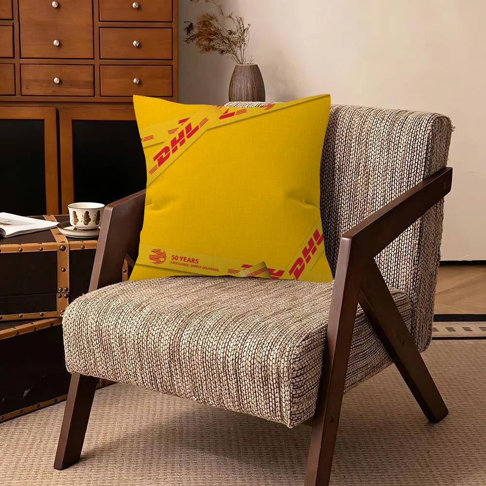 Logistics Brand DDhl Decorative Pillowcase Square Pillowcase Home Office Decorative Cushion Cover