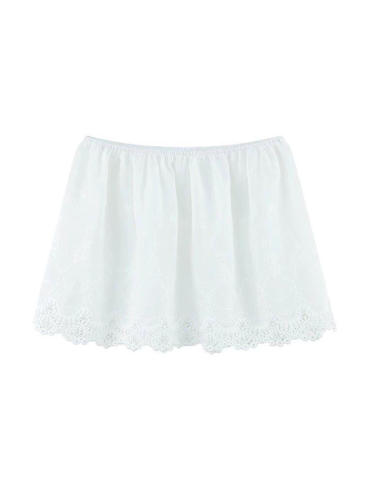 Women's Lace Short Skirt: Spring/Autumn Essential Base Layer with Hem for Coverage