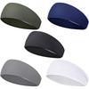 Men Women Sports Headband Sweatband Stretch Elastic Gym Fitness Running Yoga Headwrap Breathable Quick-Dry Absorbent Hair Bands