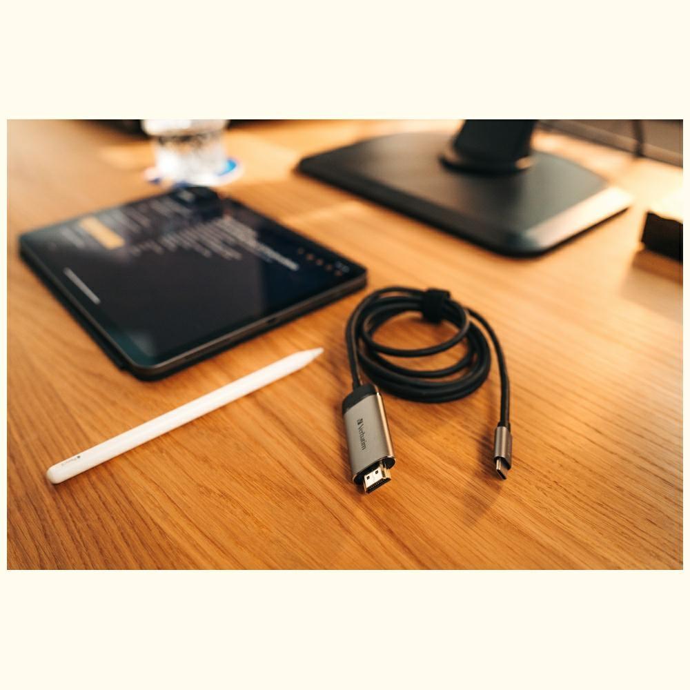 Verbatim Adapter Usb-C - Hdmi 4K 1.5M    Aluminiowy/Aluminum 49144