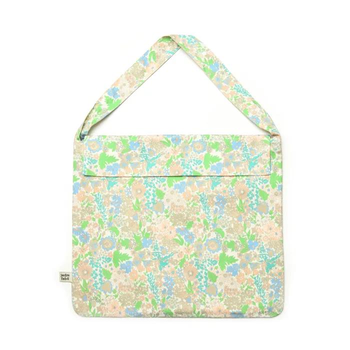 Flap ecobag flower_ pink, brown