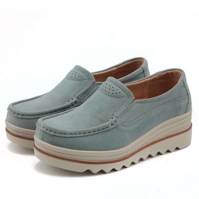 Jarní Ženy Ploché Boty Platforma Tenisky Ploché Kůže Semiš Dámské Mokasíny Mokasíny Ležérní Boty Ženy Popínavé rostliny 365